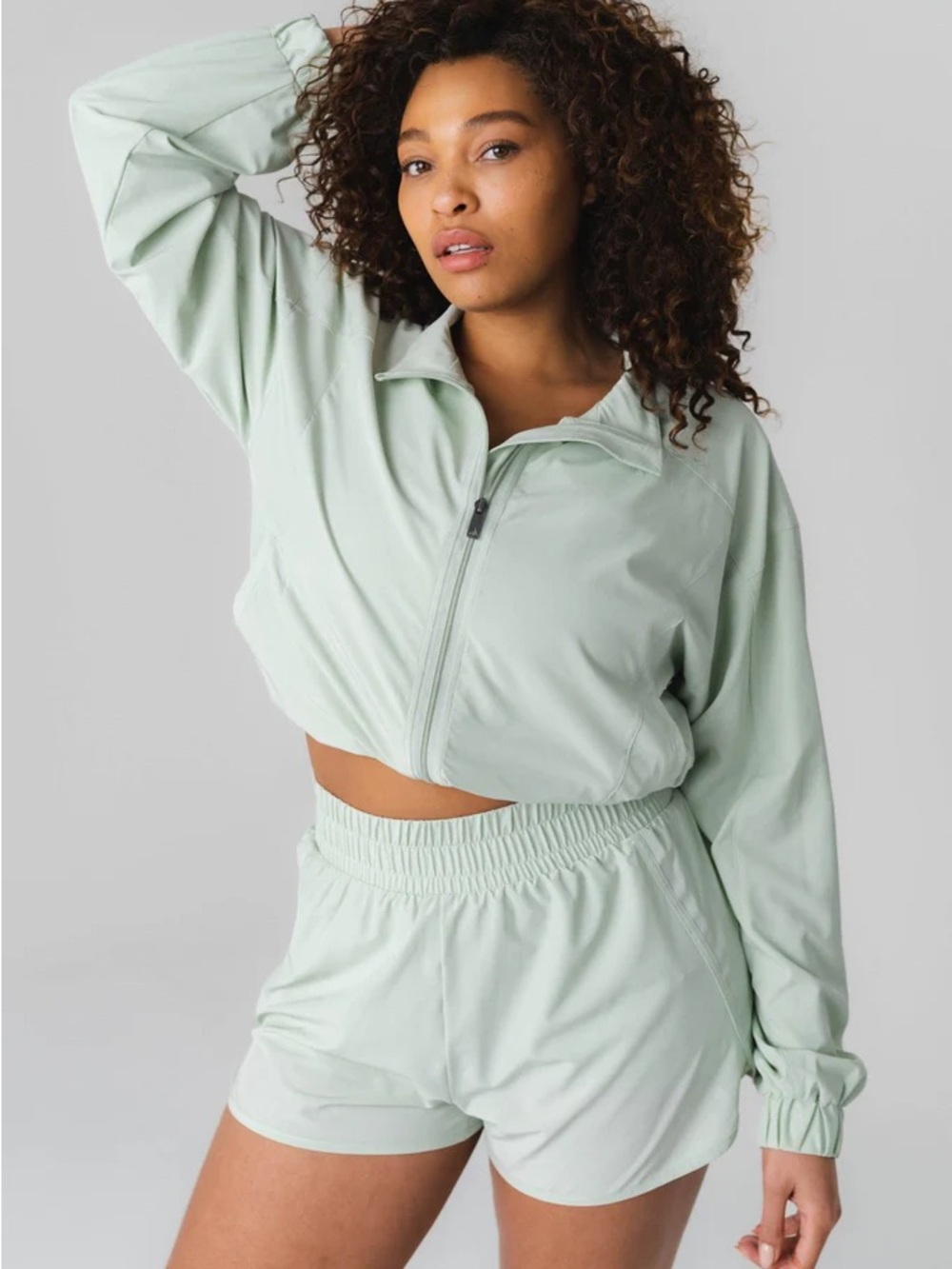 ❤️‍🔥BOGO FREE Vitality Balance Athletics Active Bomber Jacket Mint Athleisure